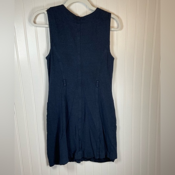 TRINA TURK Sleeveless Knit Dress Button Up Front Blue NO SIZE TAG - Picture 2 of 4